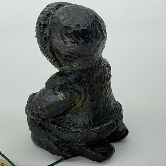 Inuit Naber Coal Sculpture Alaska Homer Kachemak Bay Indigenous Eskimo Vintage - Picture 4 of 13